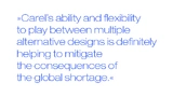 Carel’s ability and flexibility to play between multiple alternative designs is definitely helping to mitigate the consequences of the global shortage.