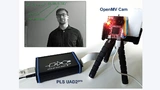 Hardware-Set-up und Beispiel eines Eingabebildes für das Erkennen von Personen. Die Referenzmodelle und die Hardwareimplementierung erkannten sicher eine Person im Bild