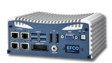Der Industrie-PC »Eagle-Eyes AIM« von EFCO bietet vier GbE-Schnittstellen mit PoE, sowie 16 digitale I/Os, beispielsweise für die Emulation »exotischer« Schnittstellen