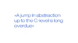 A jump in abstraction up to the C-level is long overdue.