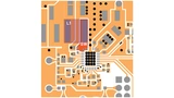 Hervorgehobener SW-Knoten in der XY-Ebene von Lage 1 auf dem Demoboard DC30008A des LED-Treibers LT8386 von Analog Devices
