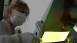 Erstinspektion einer OLED nach der Rolle-zu-Rolle Prozessierung und vor dem Laser-Vereinzeln
