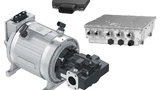 Das ZF-System eWorX besteht aus Steuergerät, Leistungselektronik und E-Motor mit optionaler Hydraulikpumpe.