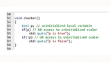 Codebeispiel für einen nicht initialisierten Skalar