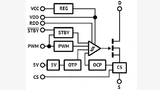 Vereinfachtes Blockdiagramm eines GaNFast-IC mit GaNSense-Technologie von Navitas