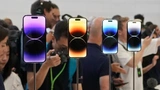 Neue iPhone 14 Pro-Modelle sind auf einer Apple-Veranstaltung auf dem Campus des Apple-Hauptquartiers.