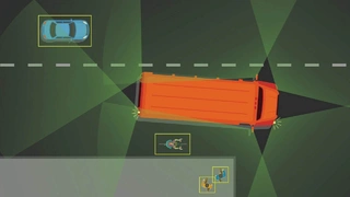 Lkw-Scheinwerfer mit Lidar