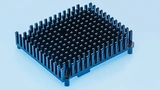 Durch die spezielle Stift- bzw. Rippenform der Embedded-Kühlkörper von CTX sind höhere Strömungsgeschwindigkeiten der Luft als bei extrudierten Rippen möglich. 