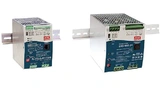 Die DRS-Geräte für 240 Watt (links) und 480 Watt (rechts) bieten einen kompakten Formfaktor und werden auf einer Standard-Hutschiene montiert; das 480-Watt-Gerät ist etwas größer