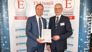 PDJ 2023: Frederik Dostal, Analog Devices (links), und Harry Schubert, Elektronik (rechts). 