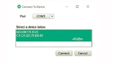  Im Verbindungsfenster der PC-Software muss sich das Evaluation Board als MAX86178 EVS melden, andernfalls ist es nicht einsetzbar