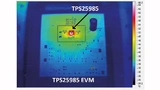 Gehäusetemperatur des TPS25985 bei VIN = 12 V, IOUT = 50 A und Tamb = 25 °C 