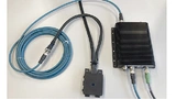 Test-Setup bestehend aus Messdatenkonverter und Sensor mit Sensor-Connector-Board