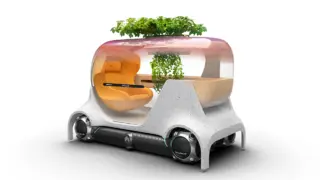 Der Cozy Capsule bietet ein komfortables und privates Reiseerlebnis für bis zu zwei Personen.