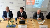 Patrick Schwarzkopf, Geschäftsführer VDMA Robotik + Automation, Frank Konrad, Vorsitzender VDMA Robotik + Automation und Dr. Reinhard Pfeifer, Geschäftsführer der Messe München.