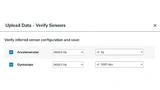 Der TDK Qeexo AutoML-Daten-Upload bestimmt automatisch die Sensorkonfiguration