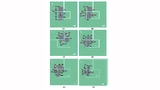Modellierung verschiedener kritischer Schleifen bei einer diskreten Implementierung: 5 mm x 6 mm große MOSFETs in gerader Anordnung;  zwei parallele große MOSFETs im Winkel; symmetrische große MOSFETs an der Ober- und Unterseite im Winkel von 90° (f)