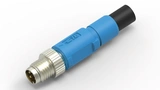 Zu den Single-Pair-Ethernet-Lösungen gehören eine M8-Hybrid-Buchse für Boards (IPv67),eine M8-SPEHybrid-Verbindungsleitung (IP 67). Bei der M8-Hybrid-Lösung kann die Leistungsübertragung auch über ein separates Adernpaar erfolgen