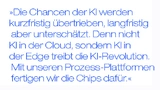 Die Chancen der KI werden kurzfristig übertrieben, langfristig aber unterschätzt. Denn nicht KI in der Cloud, sondern KI in der Edge treibt die KI-Revolution
