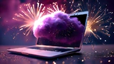 Laptop feiert Silvester
