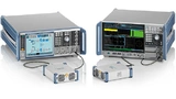 Bild 4. Testaufbau für Signalerzeugung und -analyse im D-Band (110 GHz bis 170 GHz) mit R&S FE170ST Frontend (Sender) und R&S FE170SR Frontend (Empfänger)