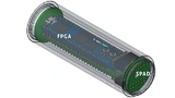 Der Aufbau des SPAD-EvalKits: Mit der SPAD (Single-Photon Avalanche Diode) lassen sich einzelne Photonen detektieren