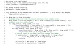 Ausschnitt des Quellcodes zur Regensimulation