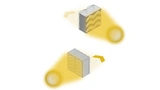 Prinzip eines herkömmlichen mikrooptischen Projektors basierend auf Blenden (oben) und des neuen Projektors mit irregulären Linsenarrays (unten).