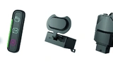 Die Marquardt-Lösungen für das Laden elektrischer Fahrzeuge: (von links) E-Lock, Illuminated User Interface, Motorized Flap, Smart Access ECU, Digital Key Module / UWB/BLE Node.