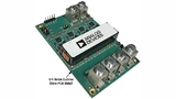 Geregelte erste Stufe für 48 V auf 12 V. Die Bauteile befinden sich auf der Oberseite der Leiterplatte im 1/4-Brick-Format. Platziert man alle Bauteile mit ~1mm auf der Unterseite der Leiterplatte ergibt sich ein Board im 1/8-Brick-Format