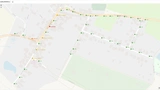 Bild 3. Visualisierung in Dashboards: aktueller Status auf einer Karte des Ortsteils 