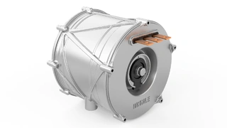 Der SCT-E-Motor von Mahle ist dank seiner hohen Dauerleistung ein bestens für den Schwerlastverkehr in rein elektrischen Trucks und in Brennstoffzellenanwendungen geeigneter elektrischer Antrieb.