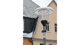 Bild 2. Sensor an einem Lichtmast am Kurpark in Stützerbach. IMMS