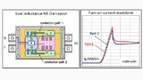 Internes Layout des modifizierten NX-Gehäuses (links), Einschaltstromverlauf des modifizierten NX-Gehäuses (rechts)