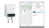 Für die Matter-Steckdose von Meross (Smart Plug) ist zunächst die App des Herstellers zu installieren, die auch die Funktion zum Messen der Stromstärke (rechts) beinhaltet