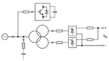 Diagramm eines Mehrpulsgleichrichters von Infineon Technology auf Basis von Thyristoren. Abgebildet ist eine 12-Puls-Implementierung