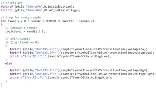 Code zum Generieren eines Testvektors.