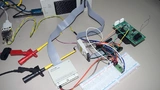Testaufbau mit eigenentwickeltem Evaluierungsboard
