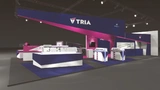 Das Design des Tria-Stands auf der embedded world 2025.