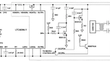 Abbildung 1: Ein IEEE-802.3cg-konformes SPoE-PSE mit dem LTC4296-1, wobei einer der fünf Ports zu sehen ist und einige Pins aus Gründen der Übersichtlichkeit weggelassen wurden.