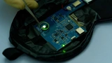 Der kabellose Betrieb der OLED-Kontaktlinse für die Netzhautdiagnostik