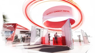 Stilisierter Messestand von Dehn